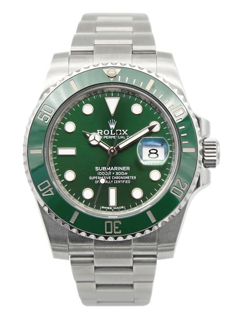 rolex green hulk submariner|rolex hulk original price.